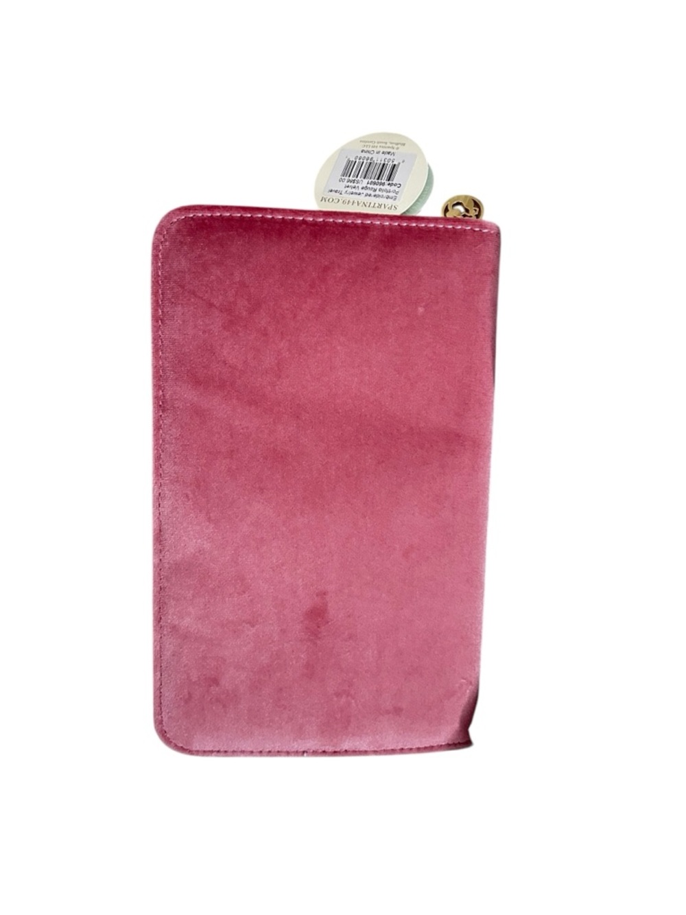 Spartina 449 Velvet Embroidered Jewelry Travel Case Pink Floral NWT - Picture 5 of 5